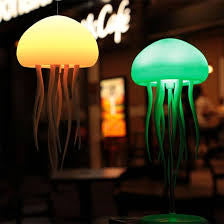 GlowGroove™ Jellyfish Night Light – RGB Voice Control LED Mood Lamp