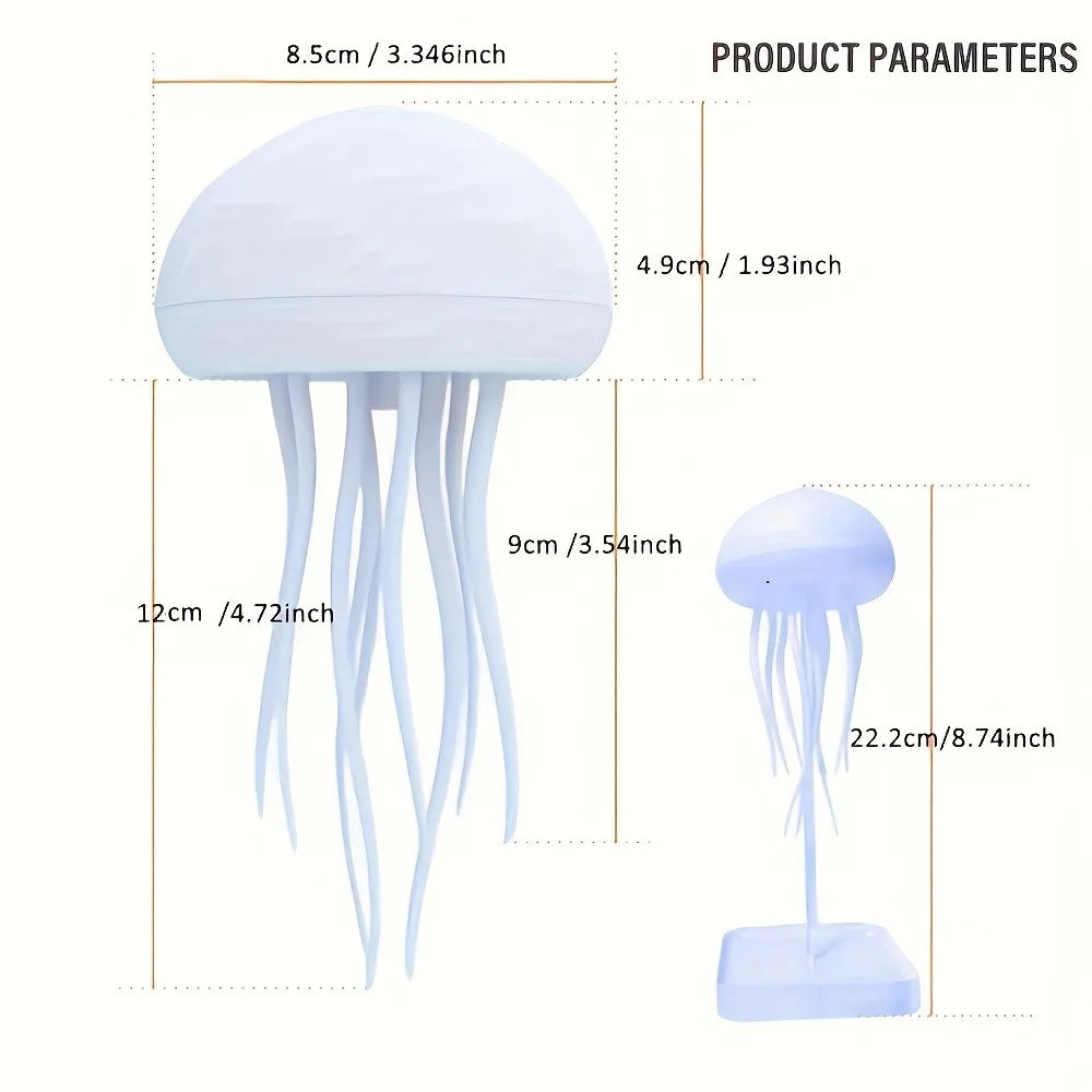 GlowGroove™ Jellyfish Night Light – RGB Voice Control LED Mood Lamp
