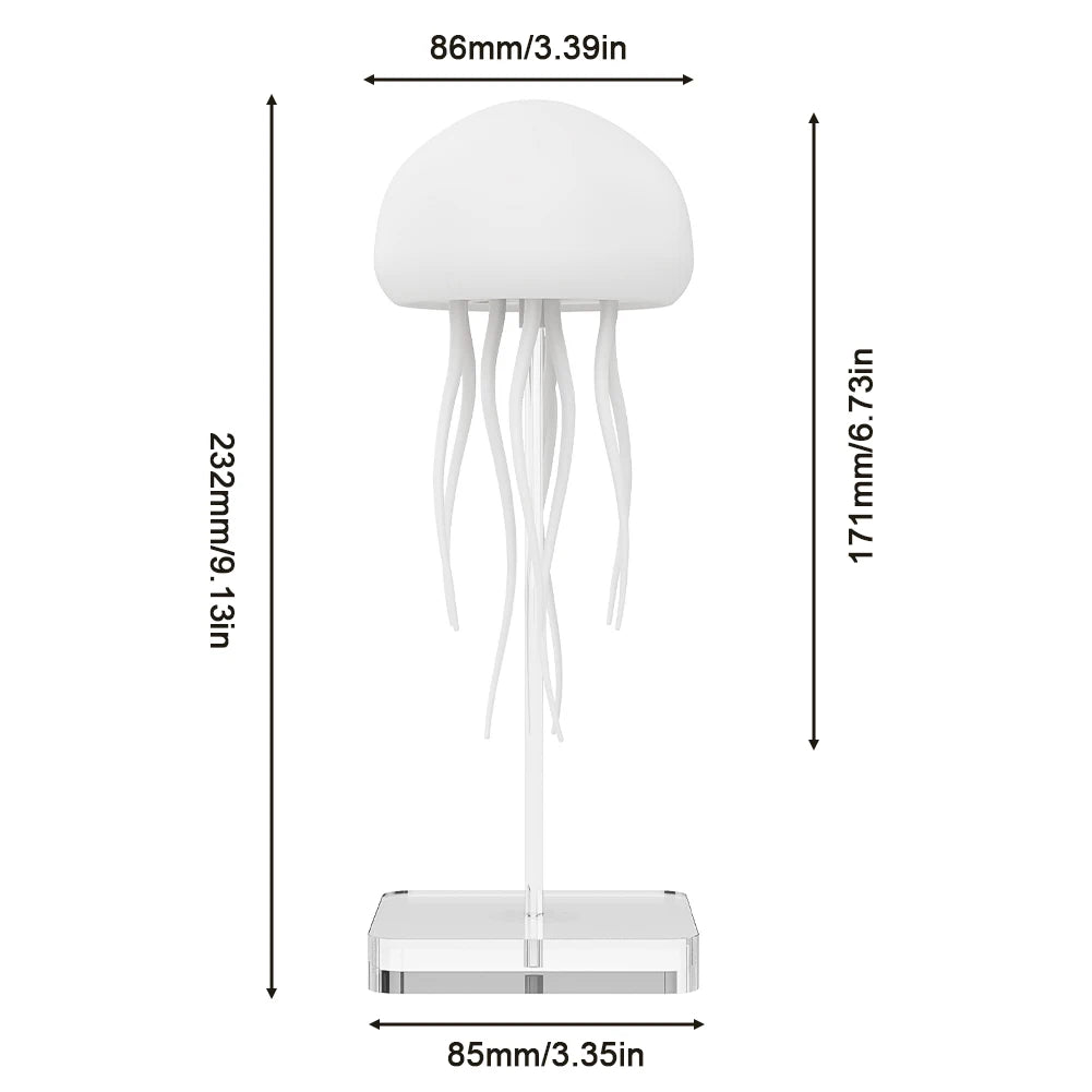 GlowGroove™ Jellyfish Night Light – RGB Voice Control LED Mood Lamp