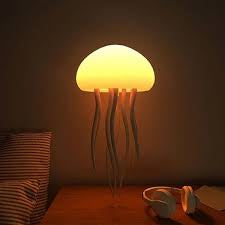 GlowGroove™ Jellyfish Night Light – RGB Voice Control LED Mood Lamp