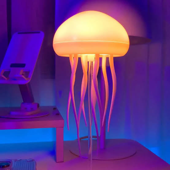 GlowGroove™ Jellyfish Night Light – RGB Voice Control LED Mood Lamp